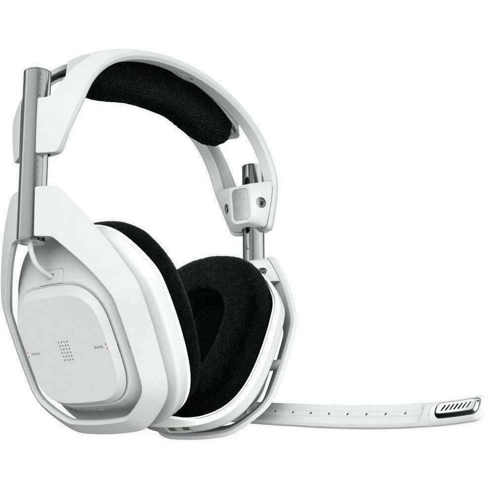 Logitech A50 X wireless gaming headset with base station in white