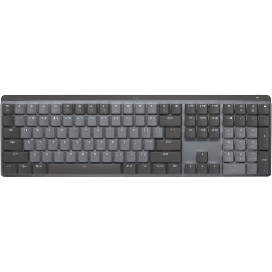 Logitech MX Mechanical wireless illuminated keyboard in graphite with perforated frame