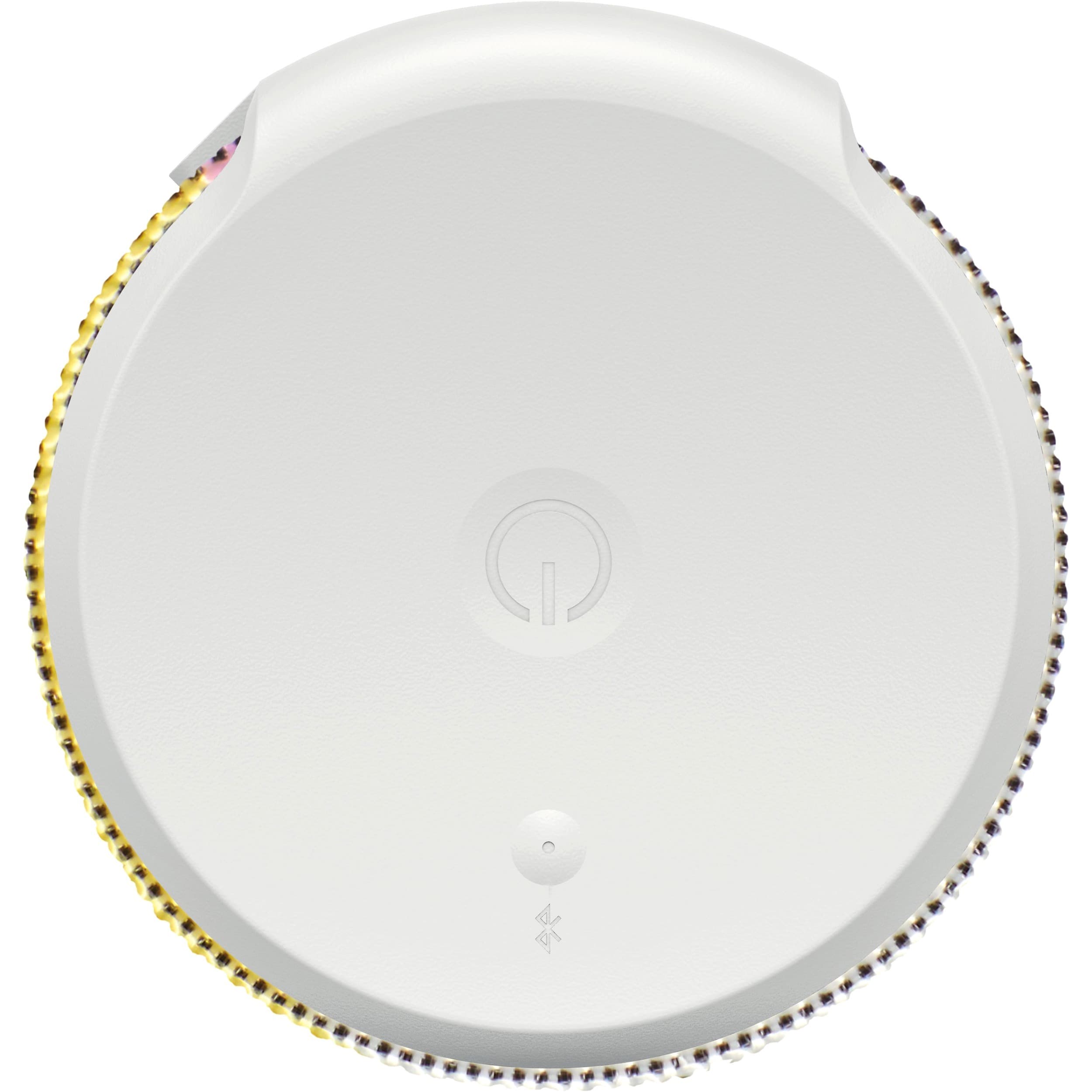 Ultimate Ears MEGABOOM Kaleidoscope portable Bluetooth speaker in a cylindrical design