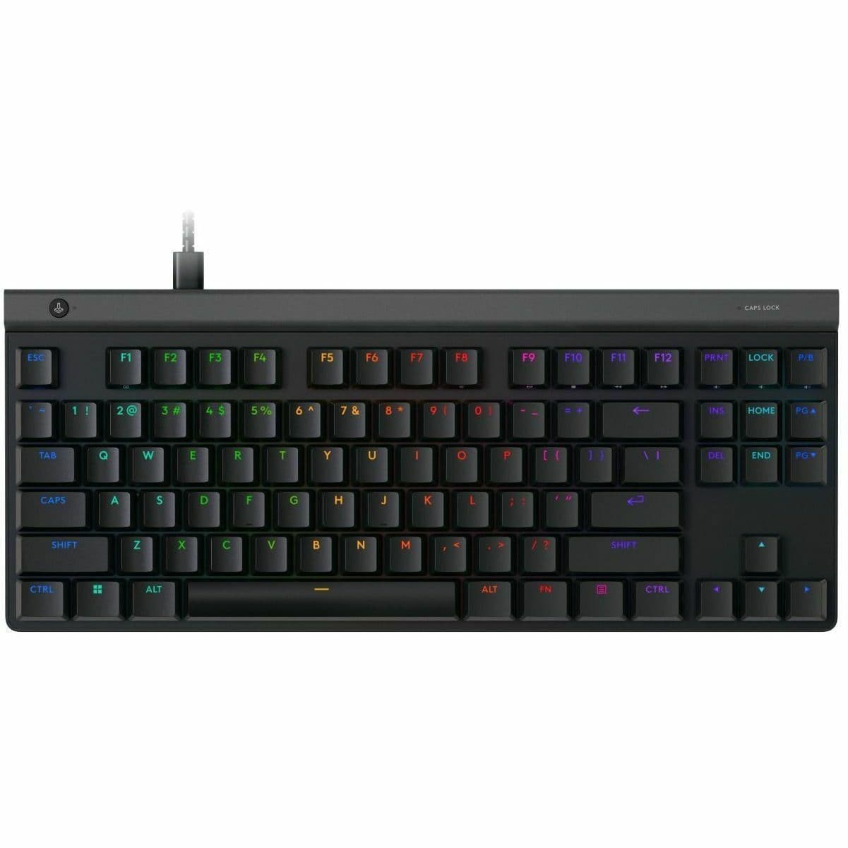 Logitech G515 TKL Tactile Black tenkeyless mechanical keyboard with low-profile black design