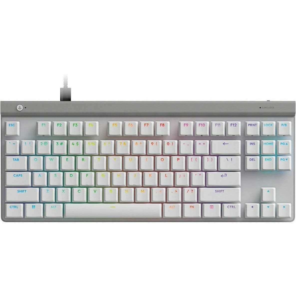 LOGITECH G515 TKL WIRED GAMING KEYBOARD - WHITE - TACTILE - US view 7