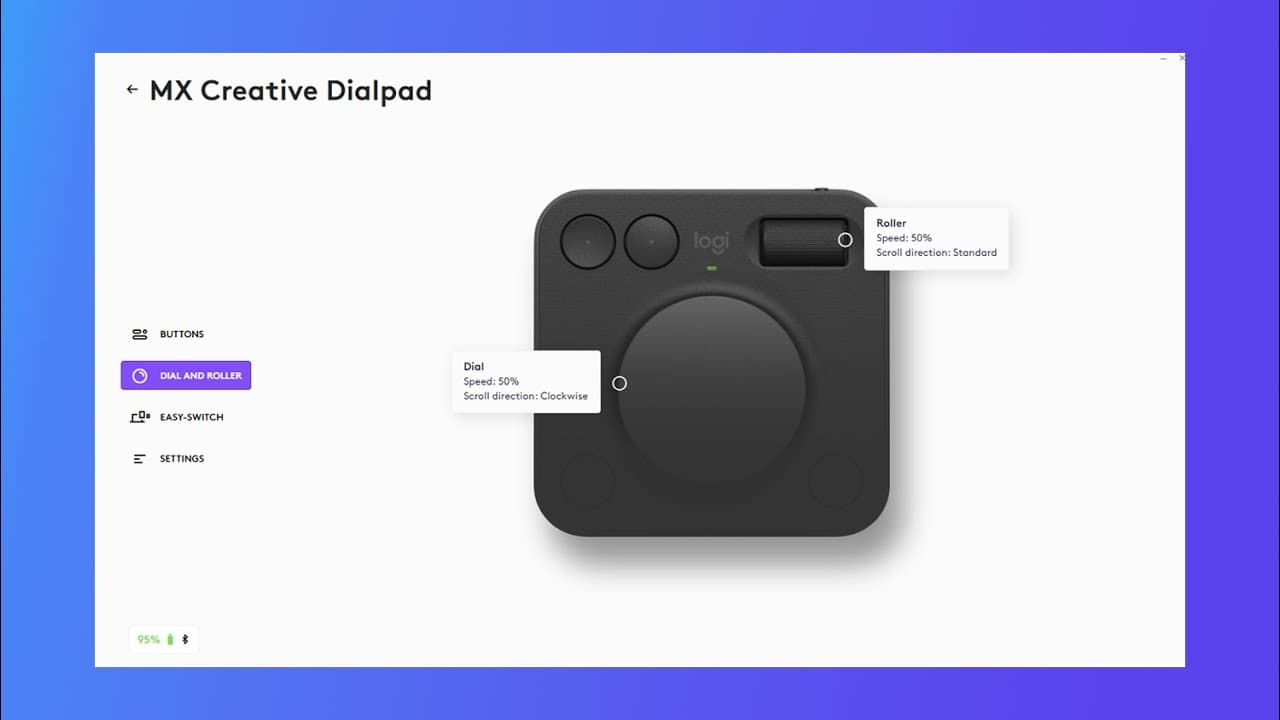 How to adjust Dial speed and direction of the MX Creative Console with Logi Options+ App