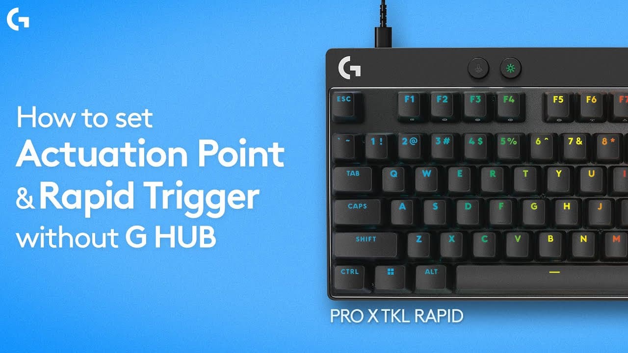PRO X TKL RAPID - How to set Actuation Point & Rapid Trigger without G HUB