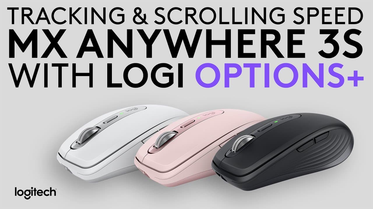 How to adjust MX Anywhere 3S Mouse's pointing and scrolling speed with Logi Options+