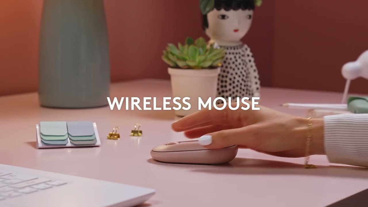 Own Your Space MK 470 Slim Keyboard Mouse Combo Rose