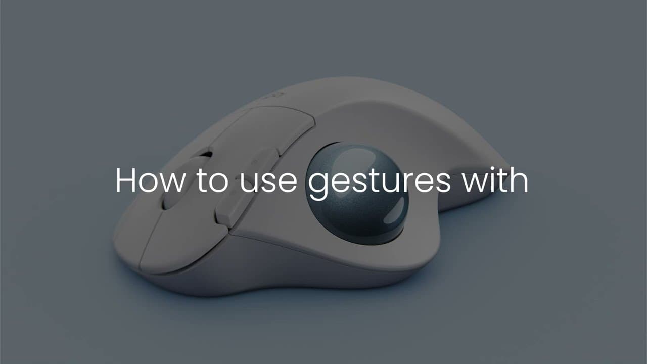 How to use gestures with ERGO M575S Wireless Trackball and Logi Options+