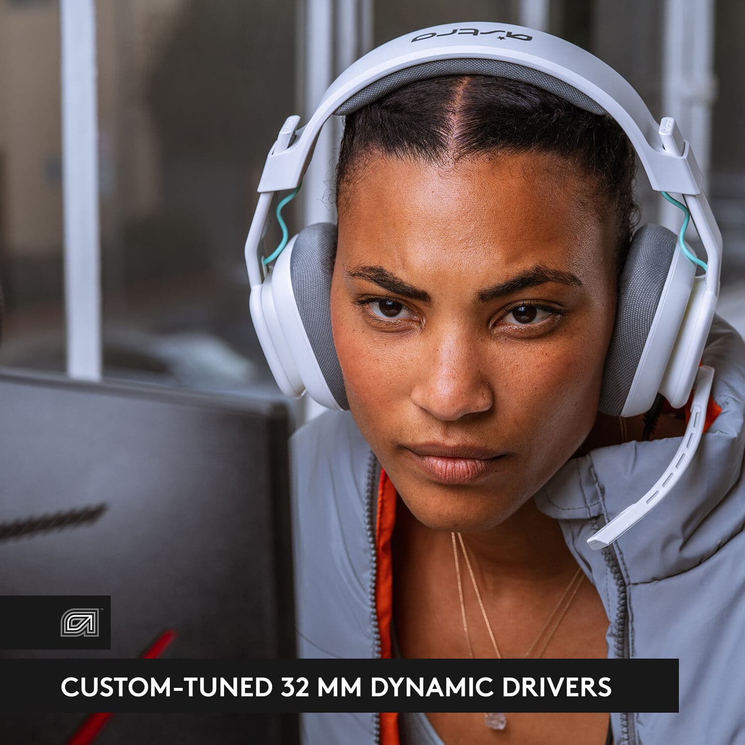 Logitech A10 G2 wired PlayStation gaming headset in white with boom microphone