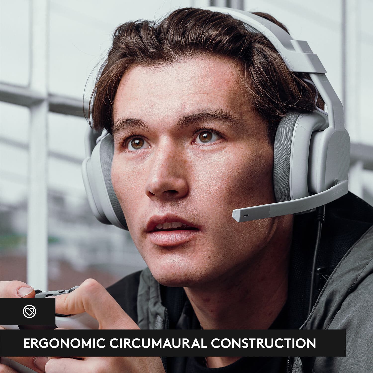 ASTRO Gaming A10 Gen 2 wired PC headset in grey with boom microphone