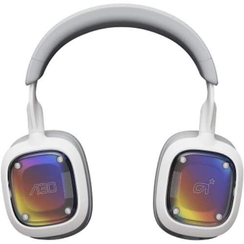 White Logitech LA A30 wireless gaming headset for Xbox with boom microphone