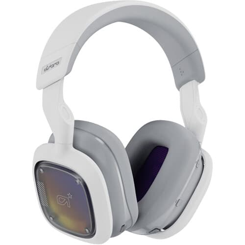 White Logitech LA A30 wireless gaming headset for Xbox with boom microphone
