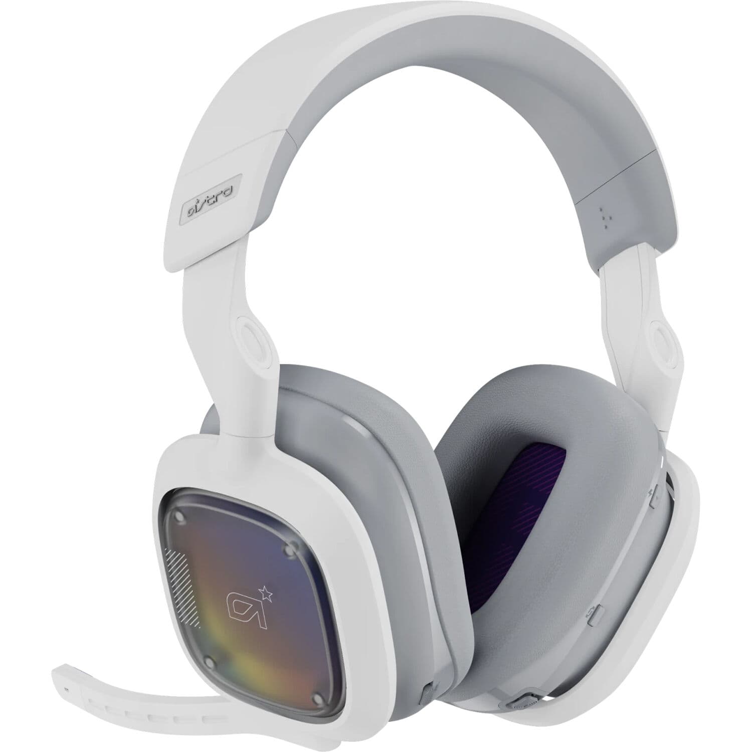 White Logitech LA A30 wireless gaming headset for PlayStation with boom microphone