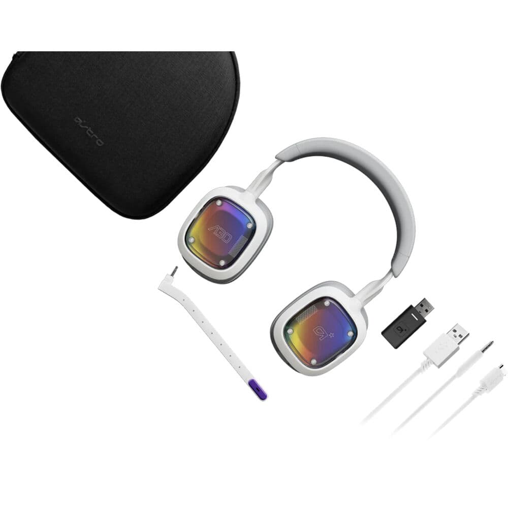 White Logitech LA A30 wireless gaming headset for PlayStation with boom microphone