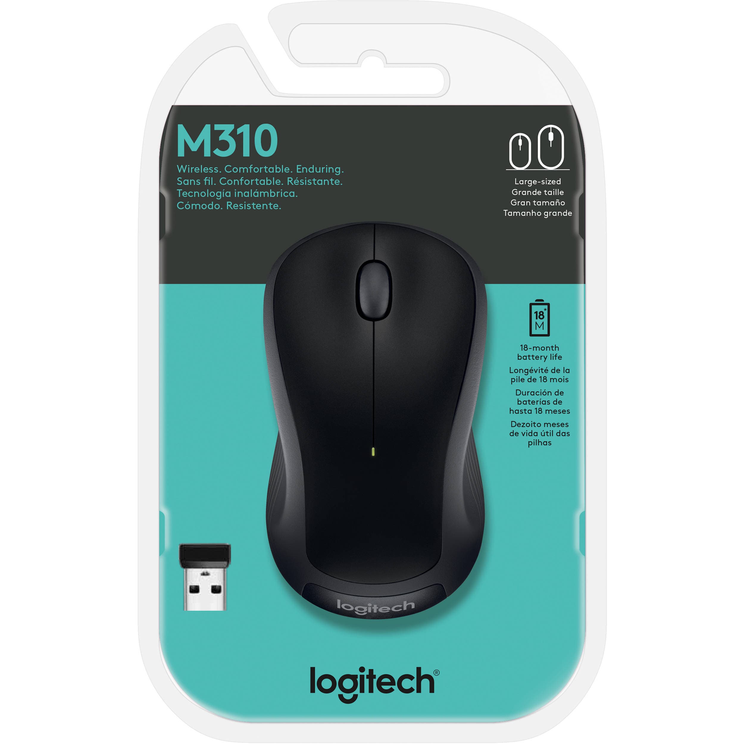 M310  XL Wireless Mouse Black view 8