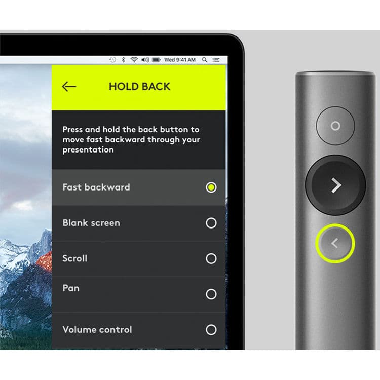 Logitech Spotlight Remote Slate wireless presentation remote with precise pointer control