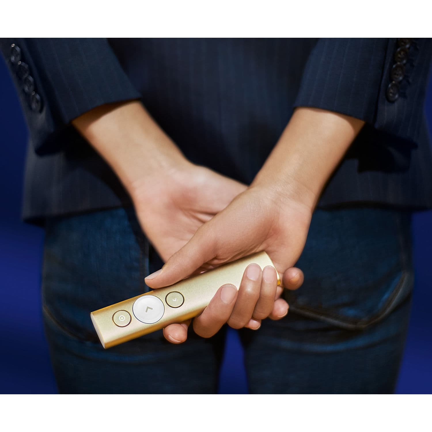 Logitech Spotlight Remote Gold wireless presentation remote with highlight and magnify control