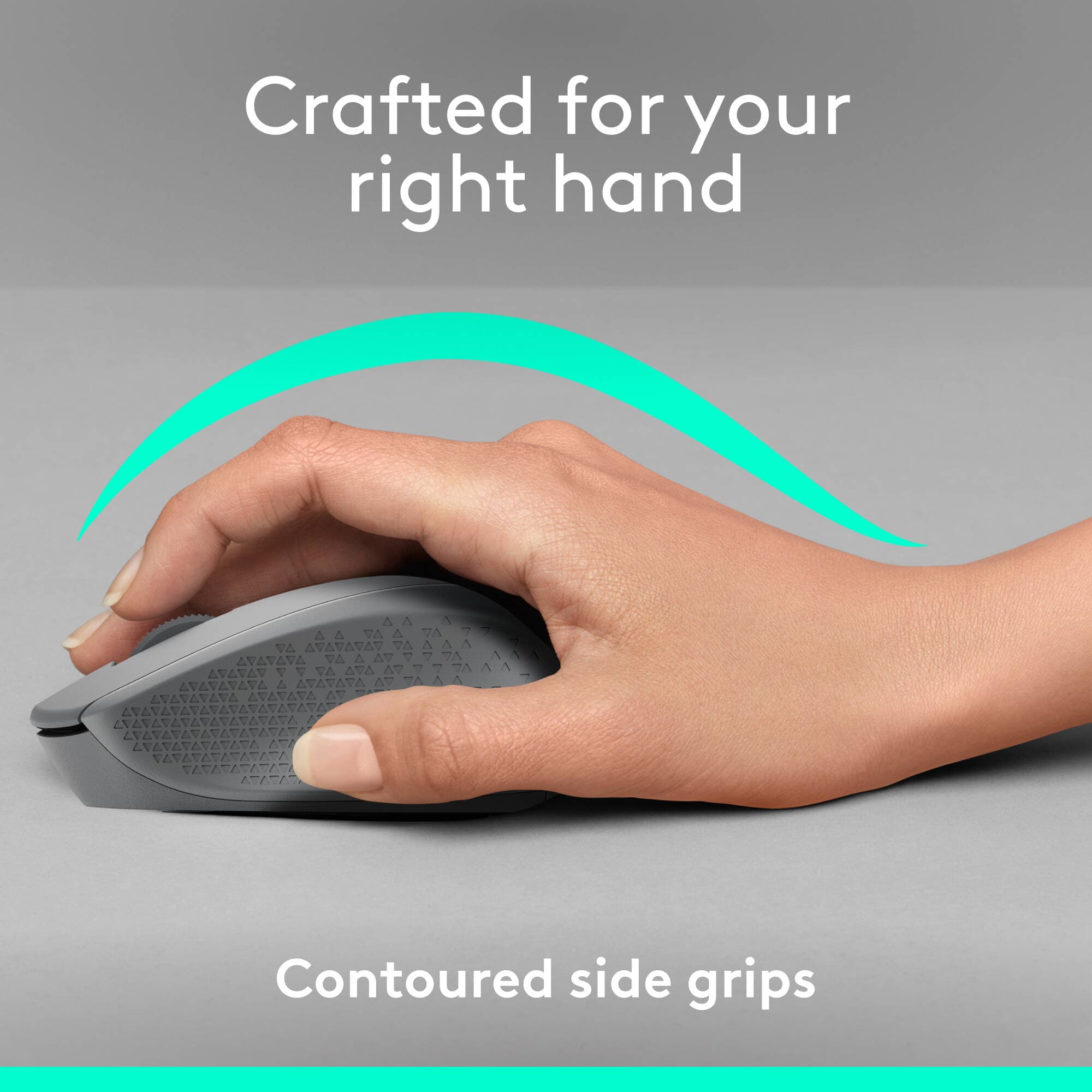 Logitech M330 Silent Plus Grey wireless right-handed mouse with silent clicks