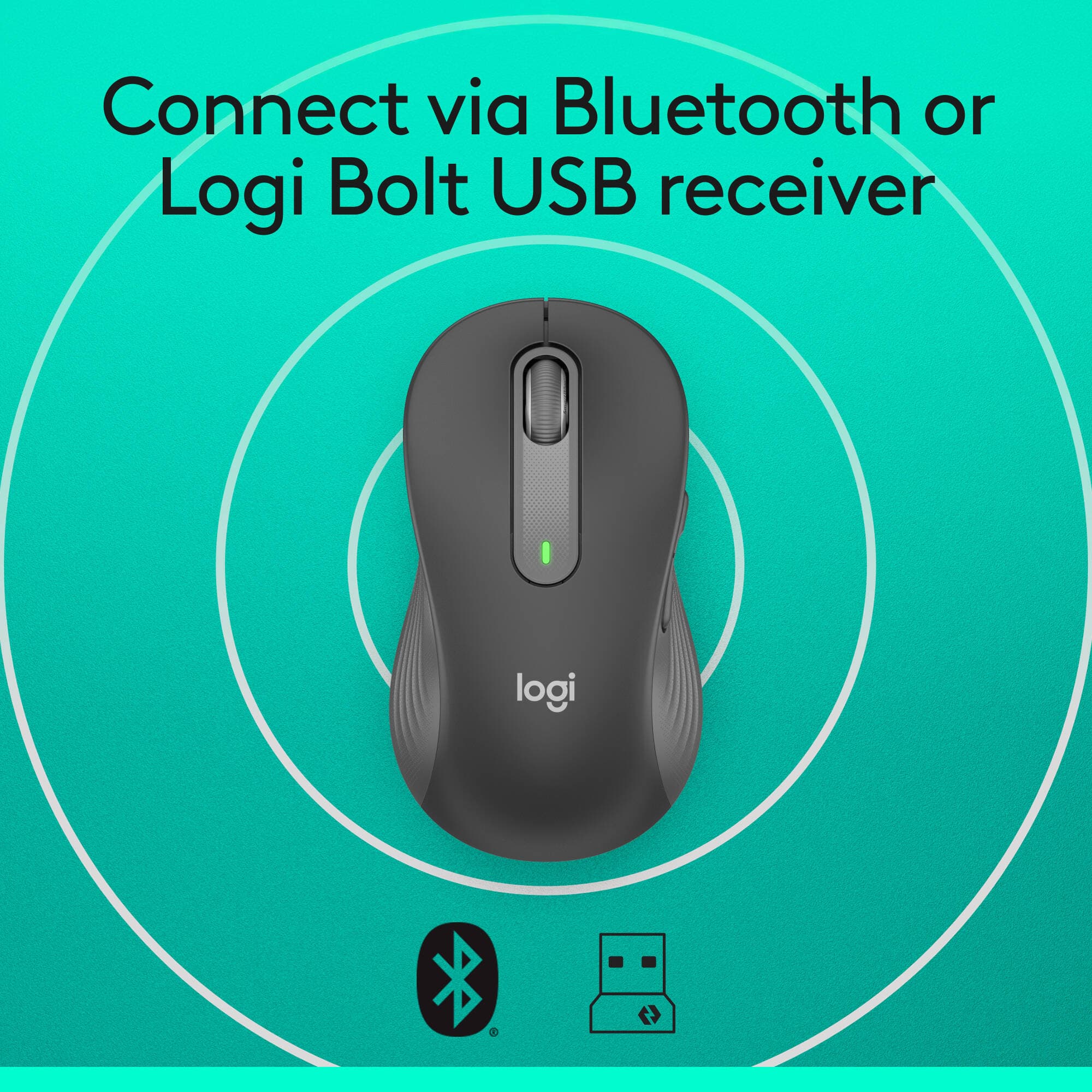 Logitech Signature M650 L wireless mouse with SmartWheel scrolling for larger hands