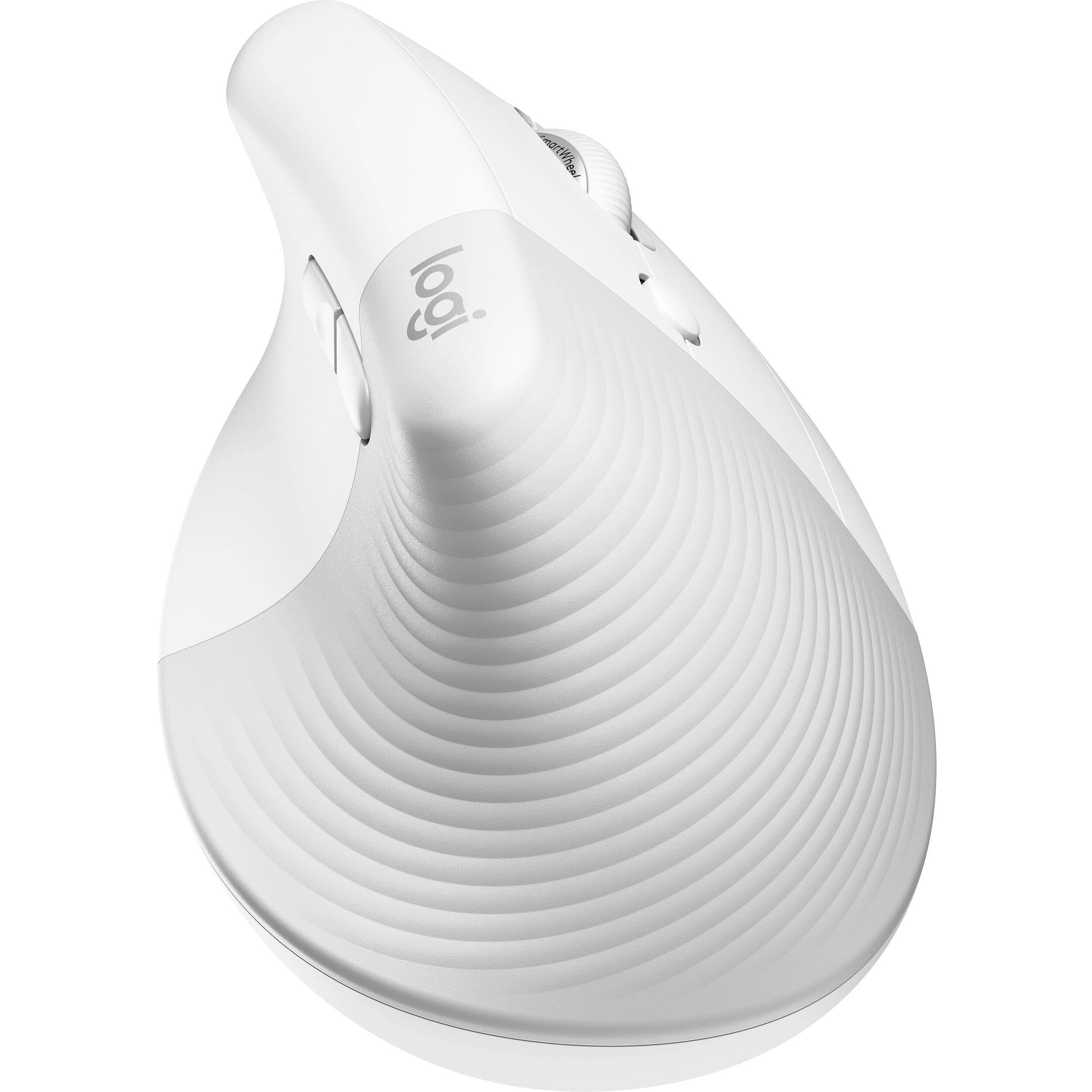Logitech LIFT Ergo Mouse for Mac in off-white, vertical ergonomic wireless mouse
