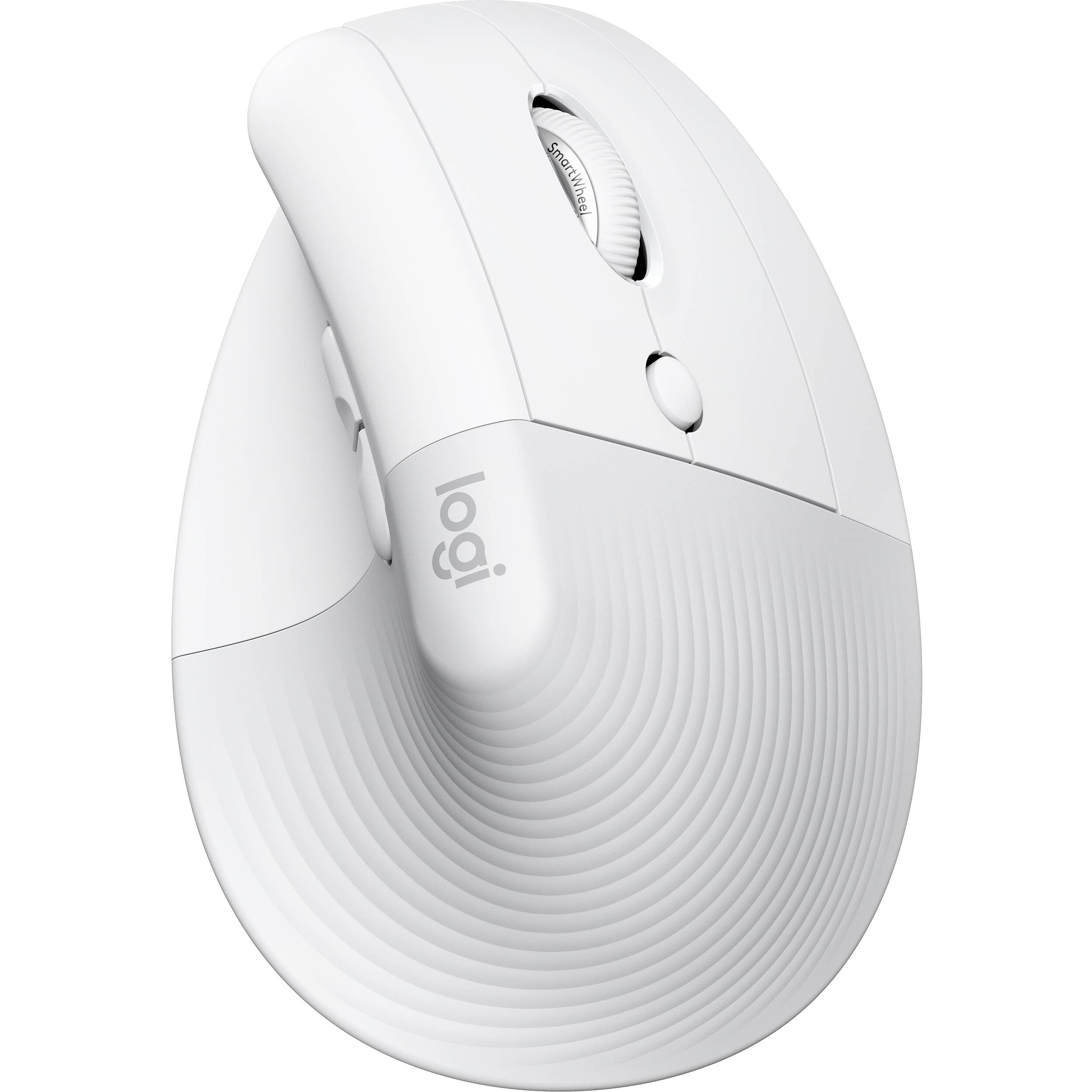 Logitech LIFT Ergo Mouse for Mac in off-white, vertical ergonomic wireless mouse