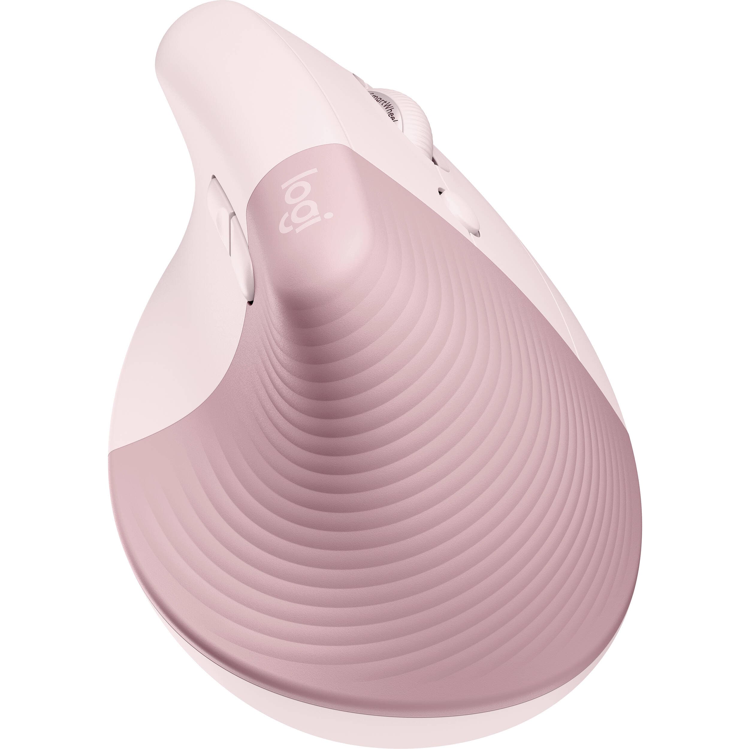 Logitech Lift vertical ergonomic wireless mouse in Rose
