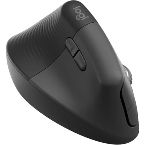 Logitech Lift Vertical Mouse for Business in graphite, vertical ergonomic wireless mouse for smaller hands