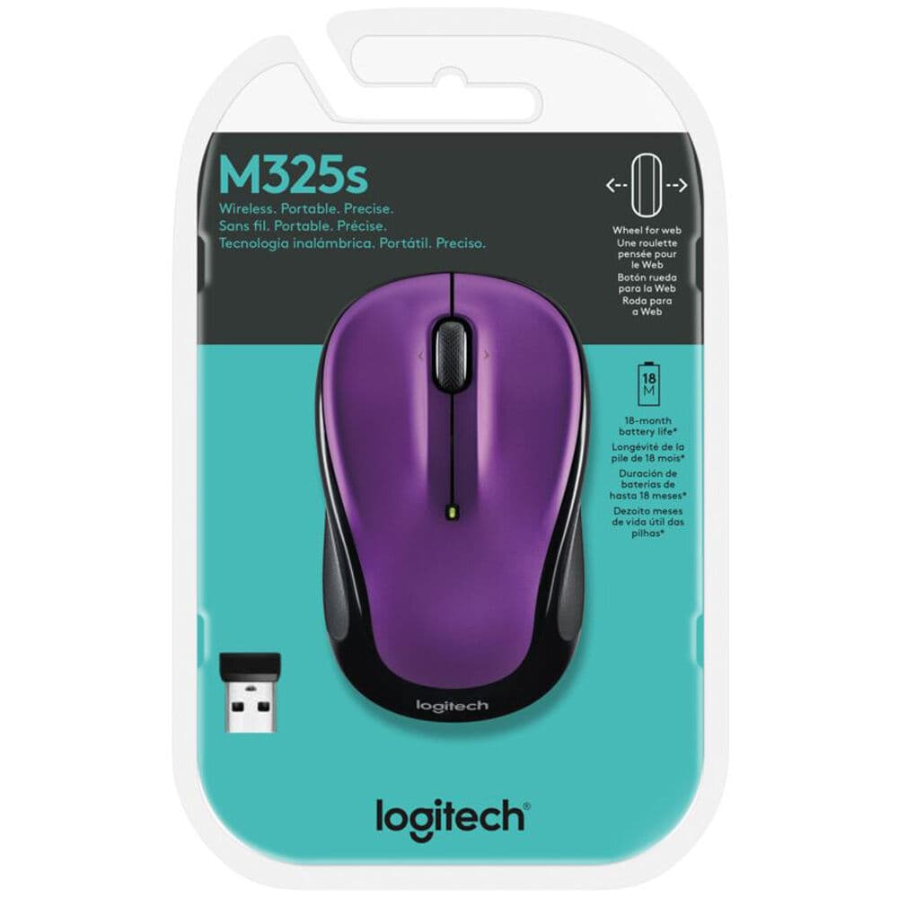 LOGITECH - COMPUTER ACCESSORIES M325S 3BTN USB VIVID VIOLET WIRELESS MOUSE view 3