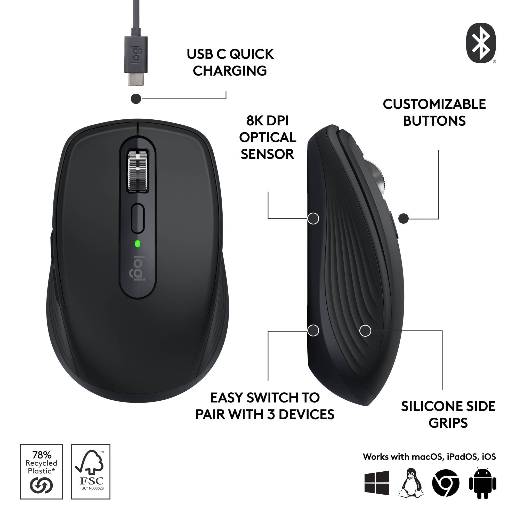MX Anywhere Mouse 3S Black view 6