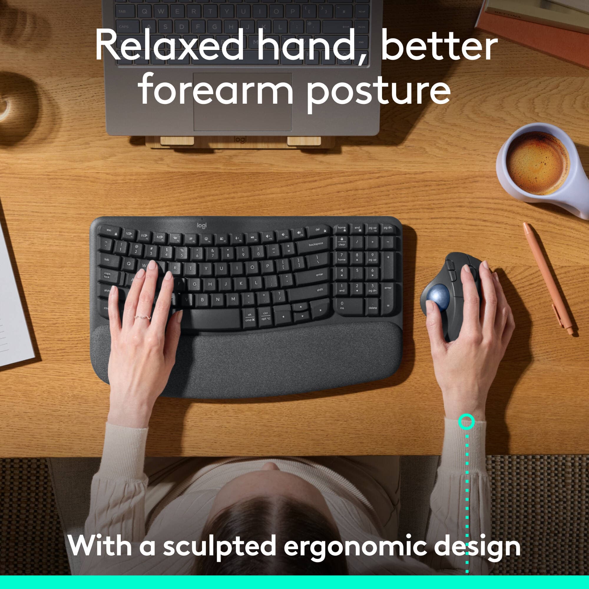 M575s Wireless Trackball Mouse view 3