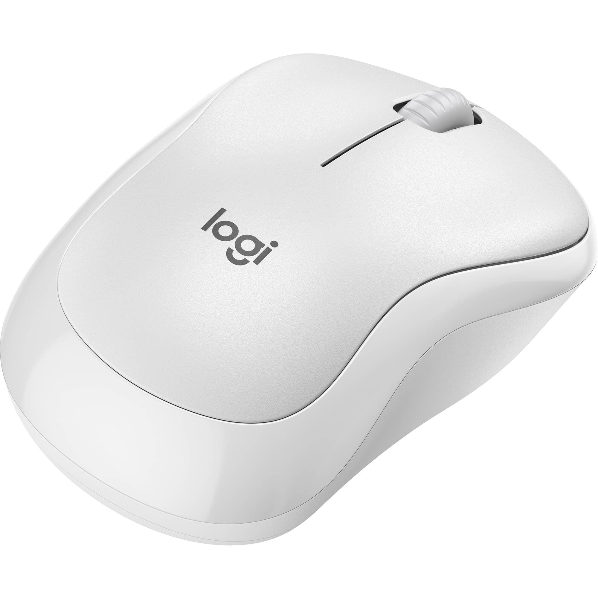 Logitech M240 Silent Bluetooth Mouse in Off-white, ambidextrous low-noise design