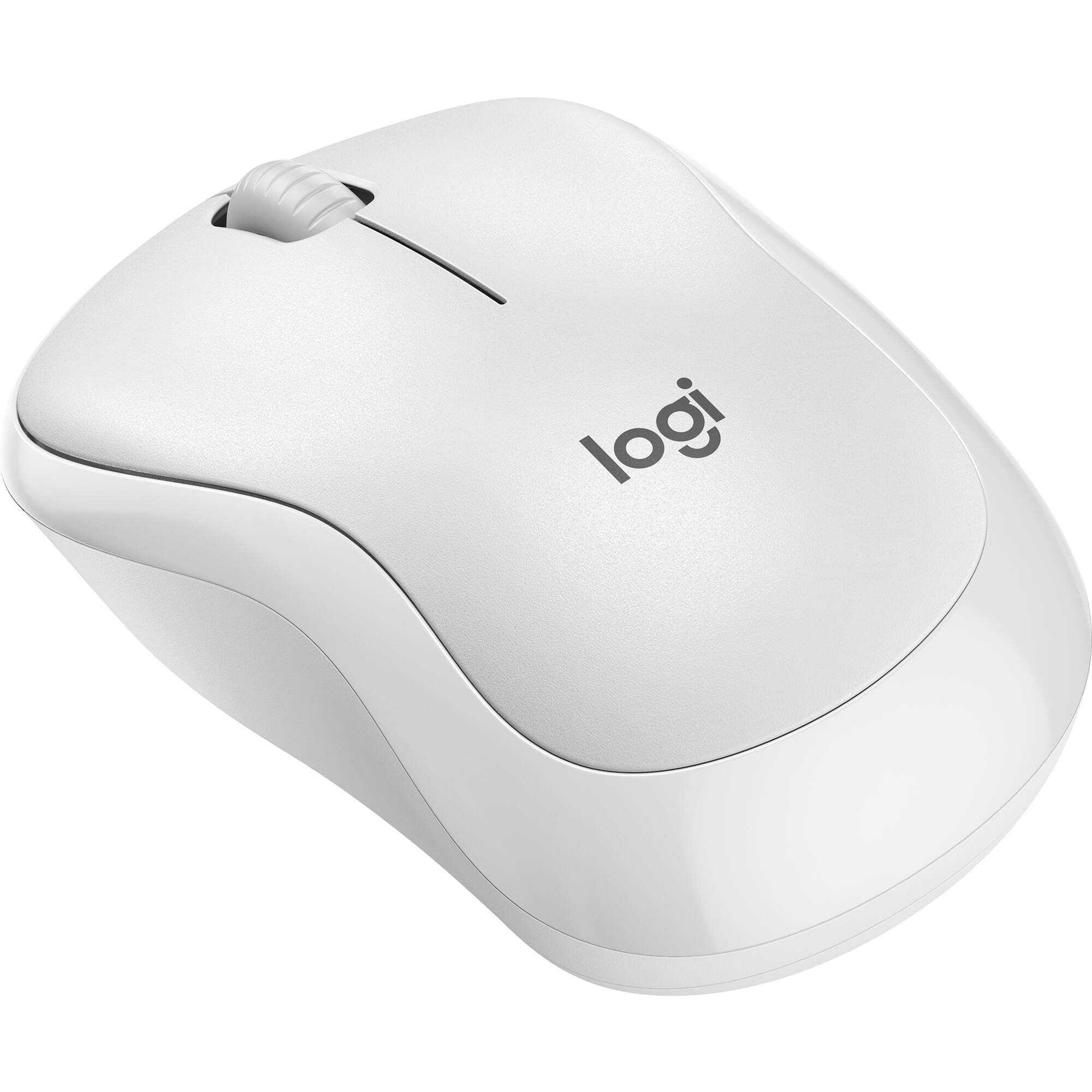 Logitech M240 Silent Bluetooth Mouse in Off-white, ambidextrous low-noise design