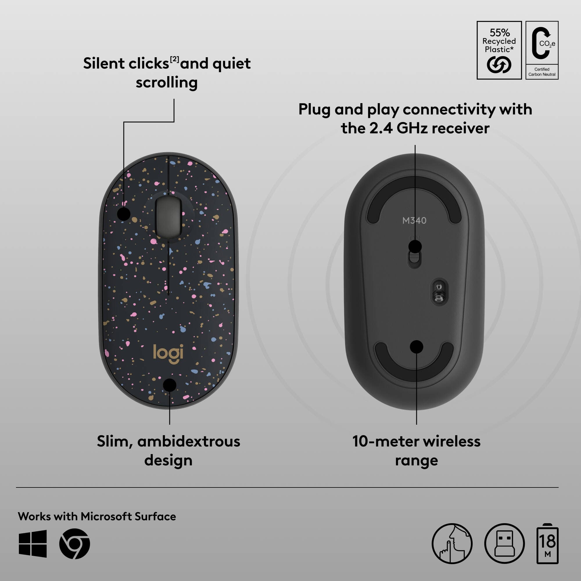 M340 Mouse Collection-Speckles view 6