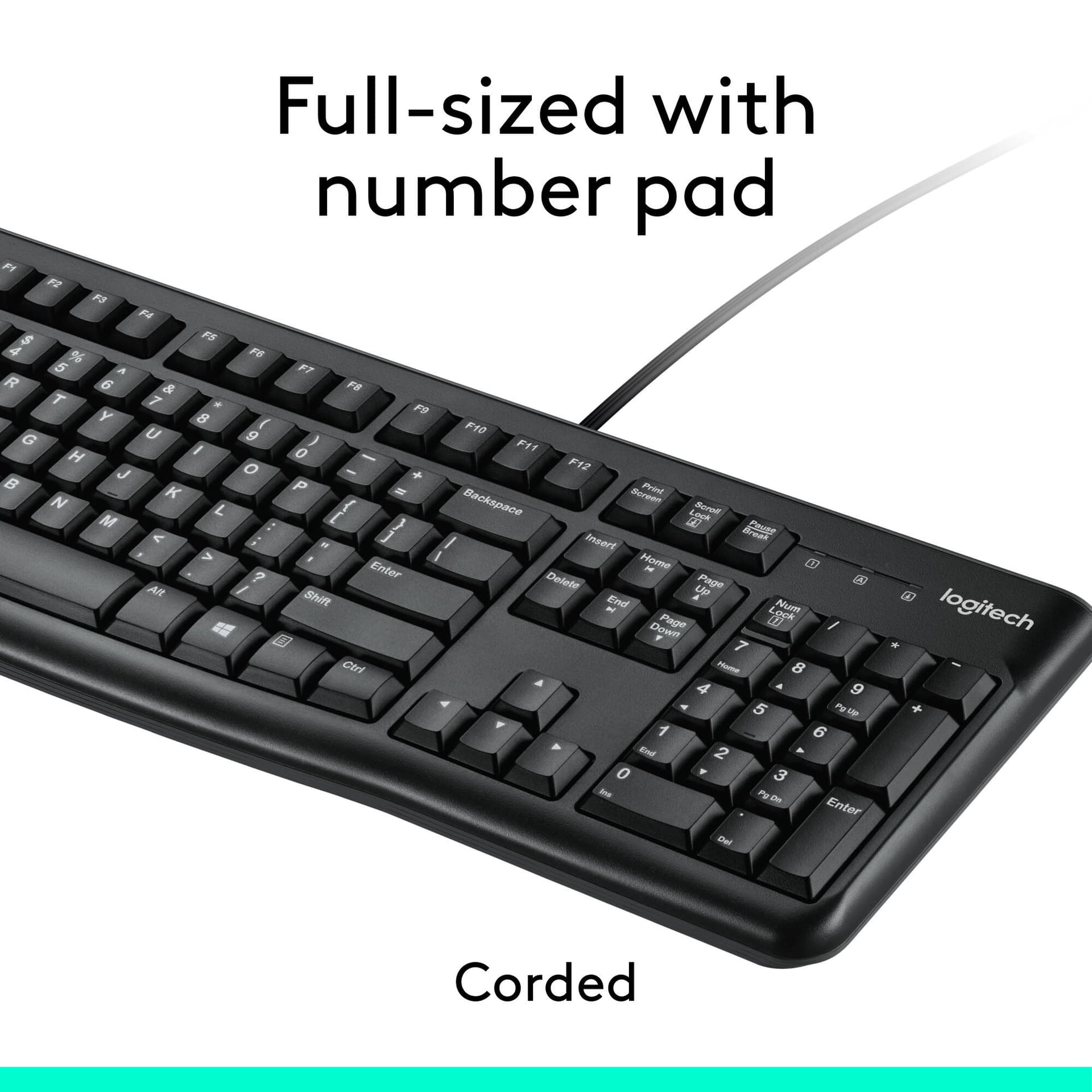 Logitech Desktop MK120 wired keyboard and optical mouse set with USB connection