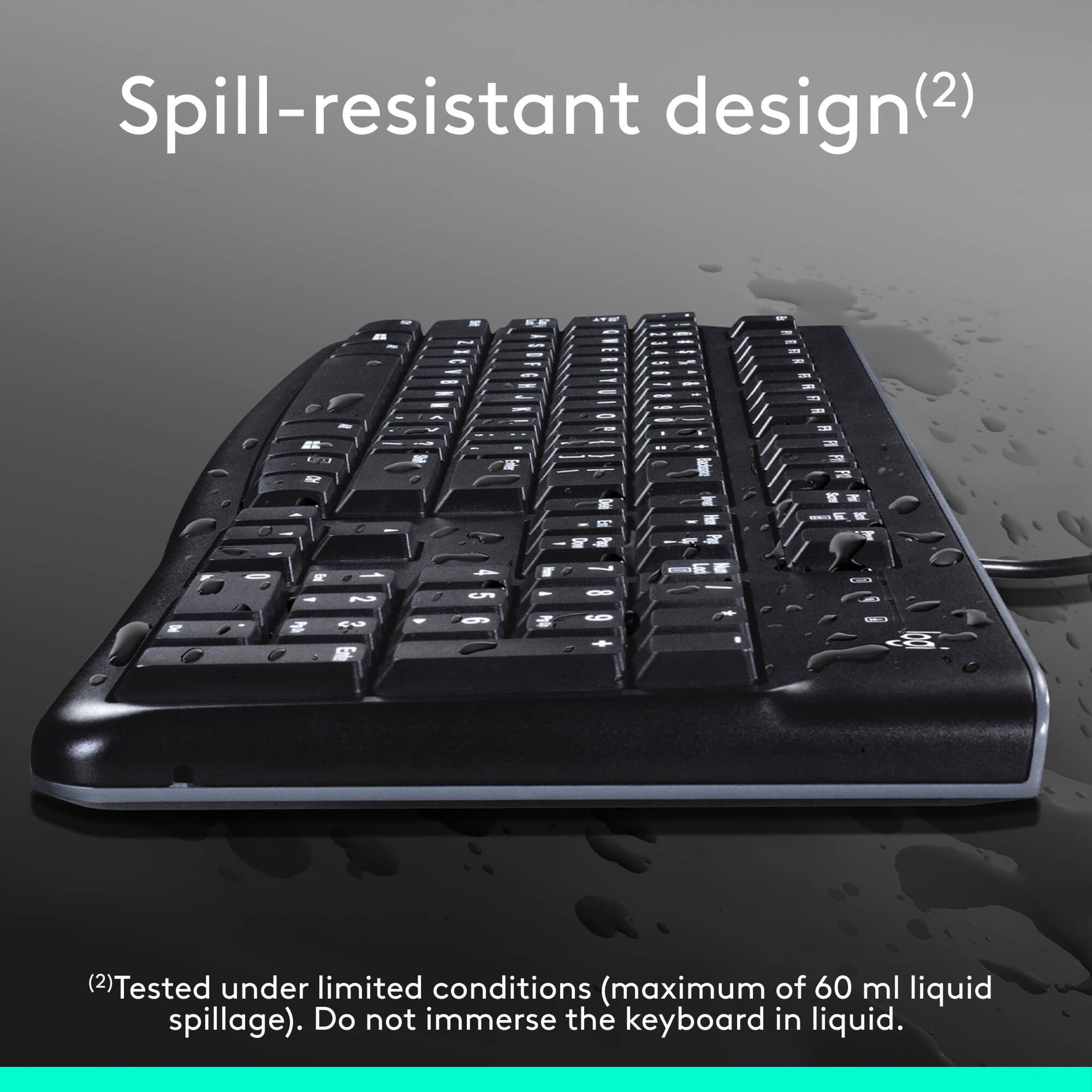 Logitech Desktop MK120 wired keyboard and optical mouse set with USB connection