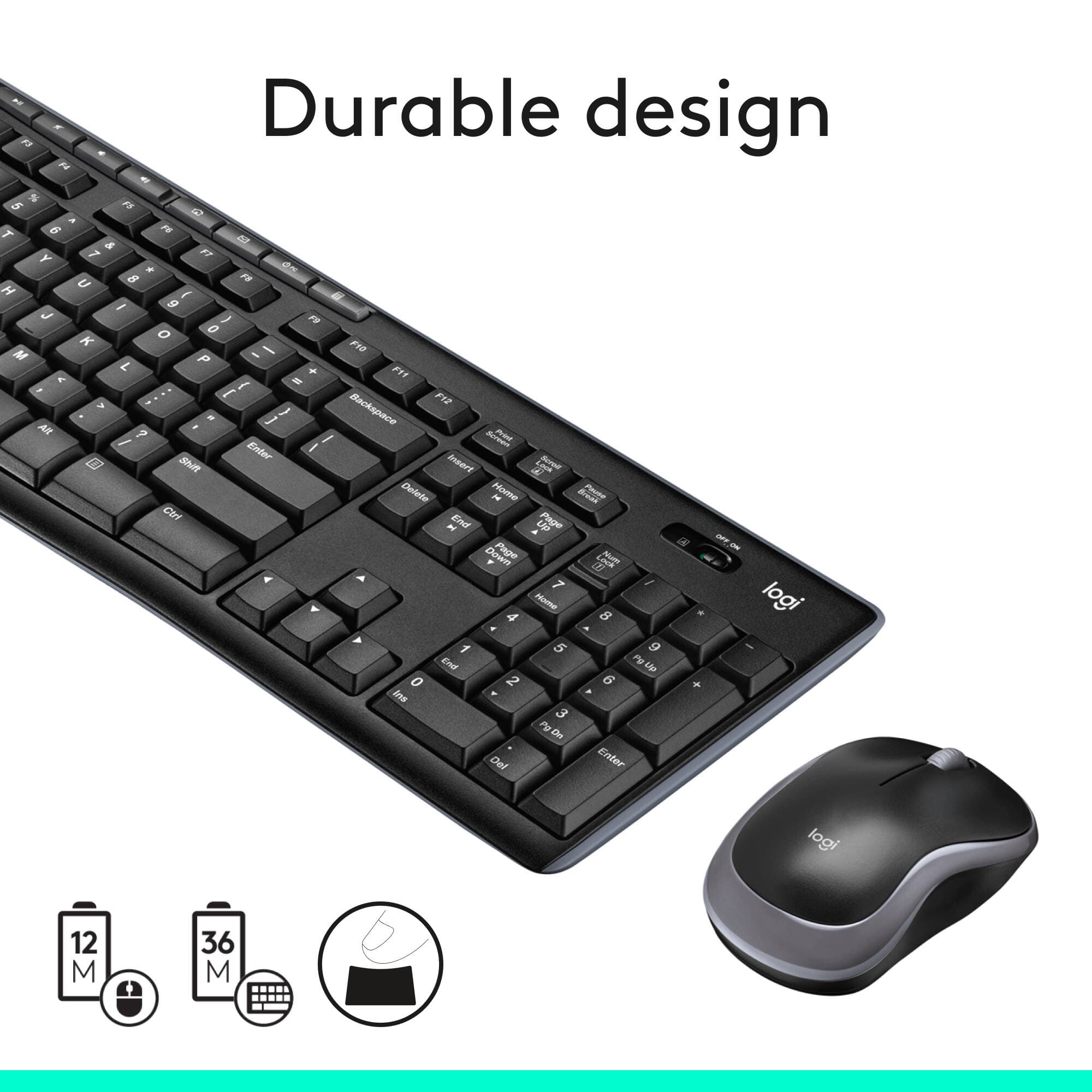 Logitech MK270 Wireless Combo keyboard and mouse with tiny USB receiver