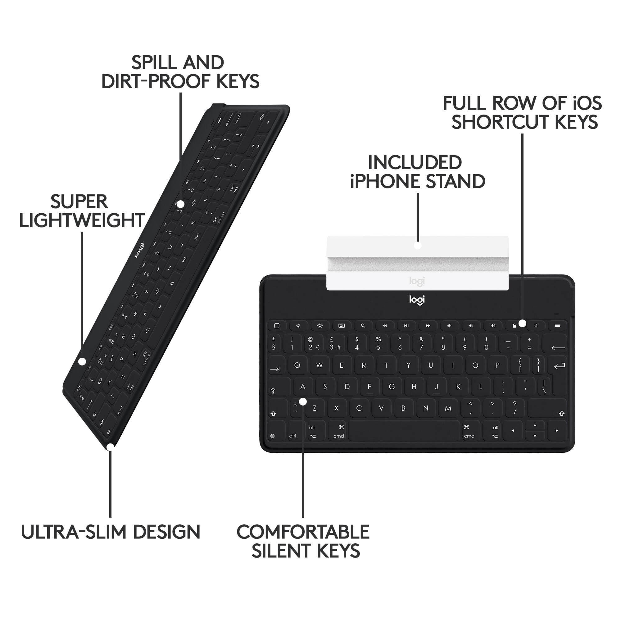 LA KEYS TO GO KYBD IPAD BLK view 3