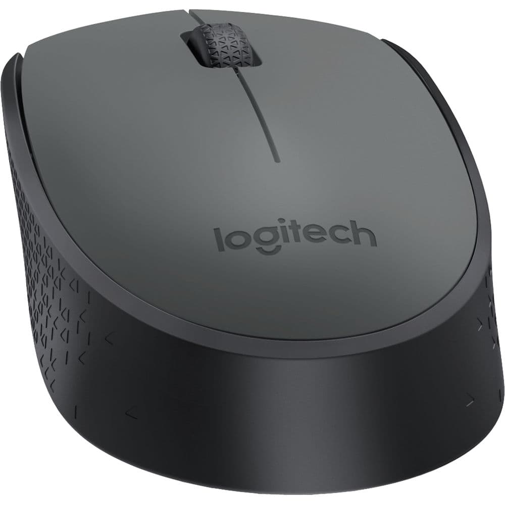 Logitech MK235 wireless keyboard and mouse combo in black with full-size QWERTY layout