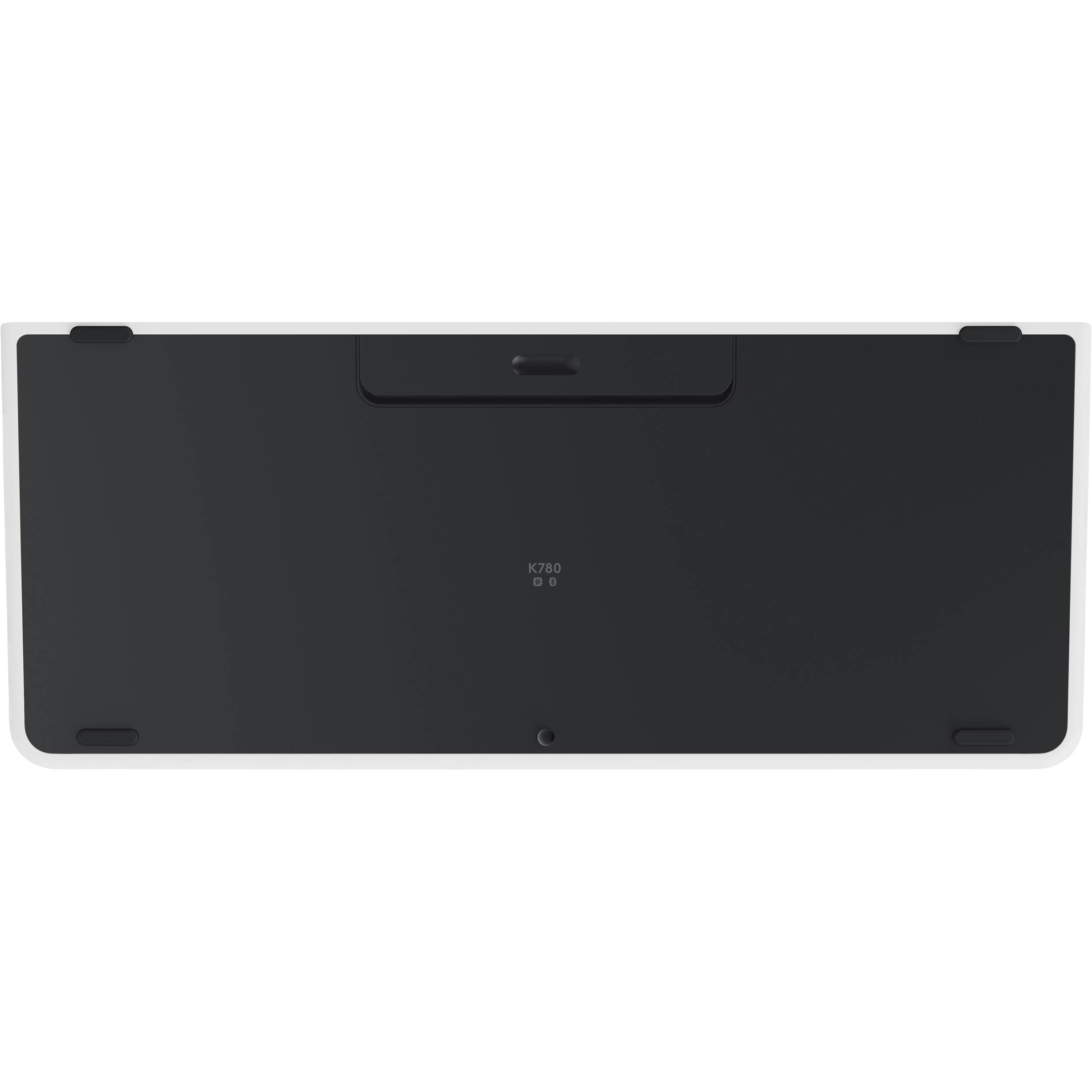 Logitech K780 Multi-Device Wireless Keyboard in dark gray with integrated device cradle