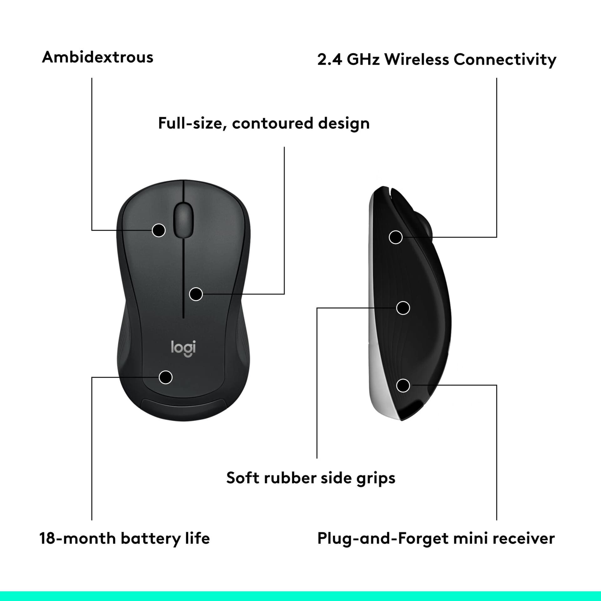 Logitech Wireless Combo MK540 full-size wireless keyboard and mouse set