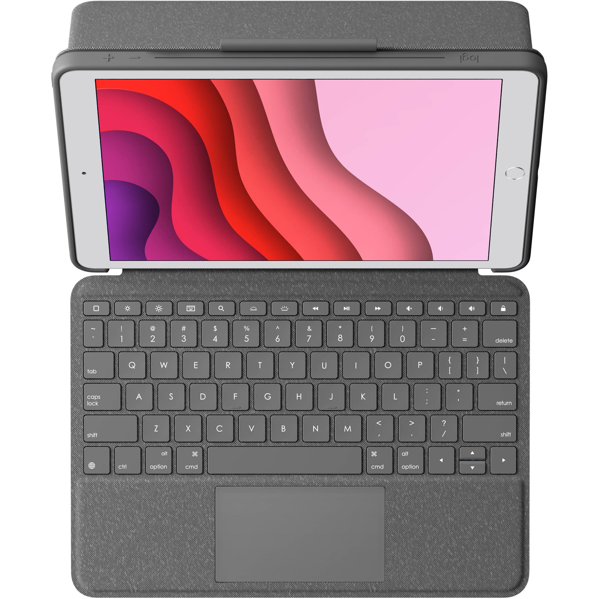 Logitech Combo Touch keyboard case for iPad 7th 8th 9th generation in graphite