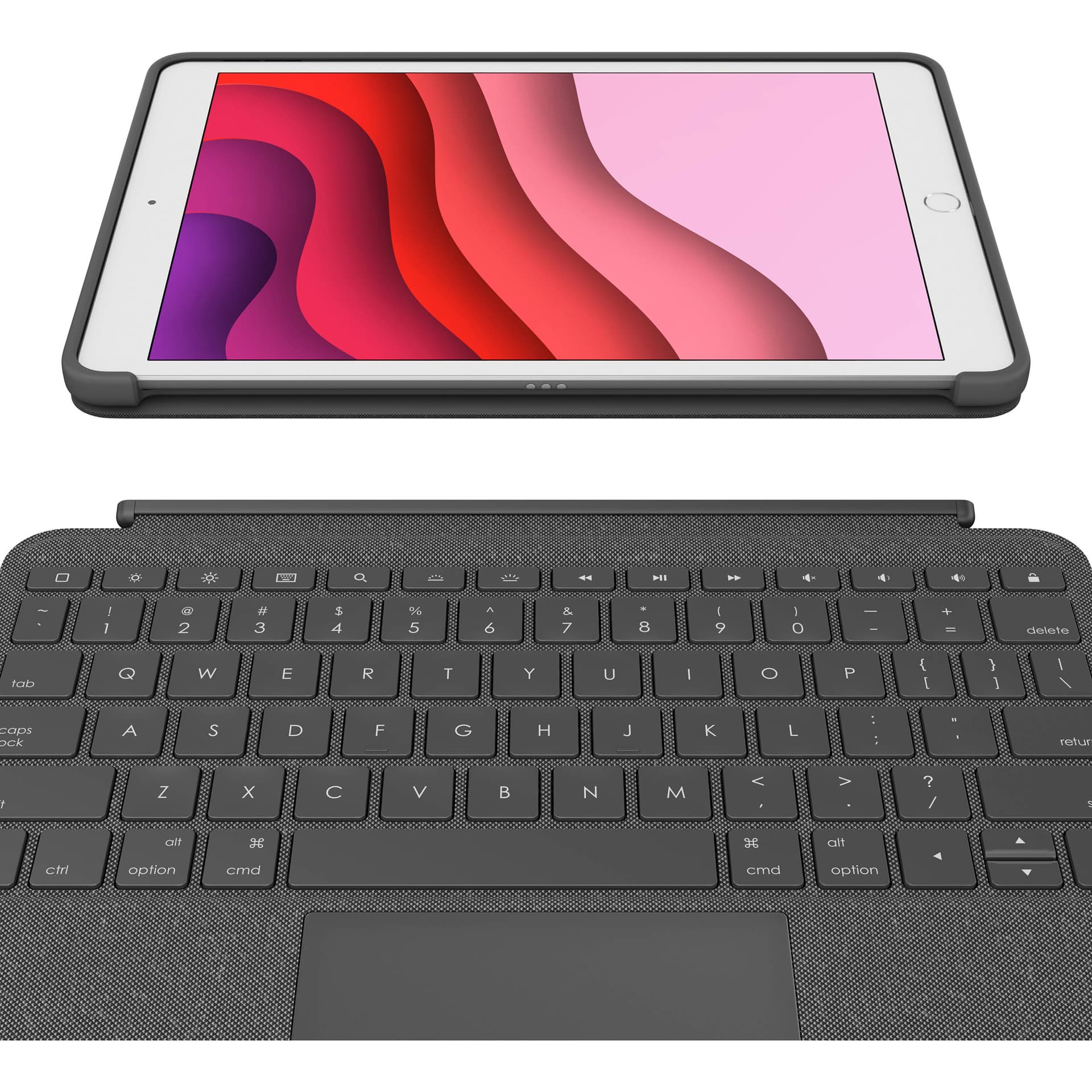 Logitech Combo Touch keyboard case for iPad 7th 8th 9th generation in graphite