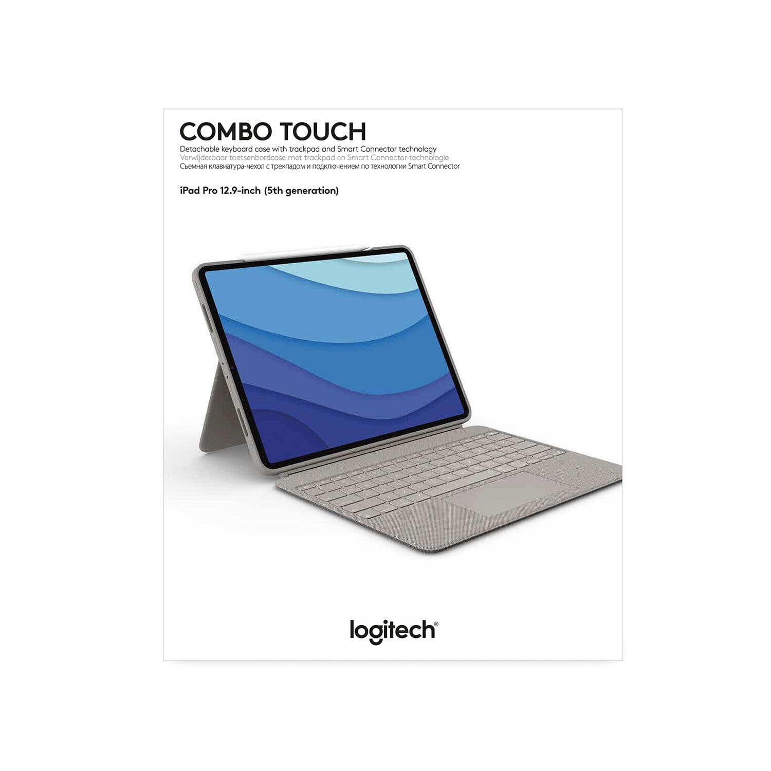 Logitech Combo Touch keyboard case for iPad Pro 12.9-inch in Sand