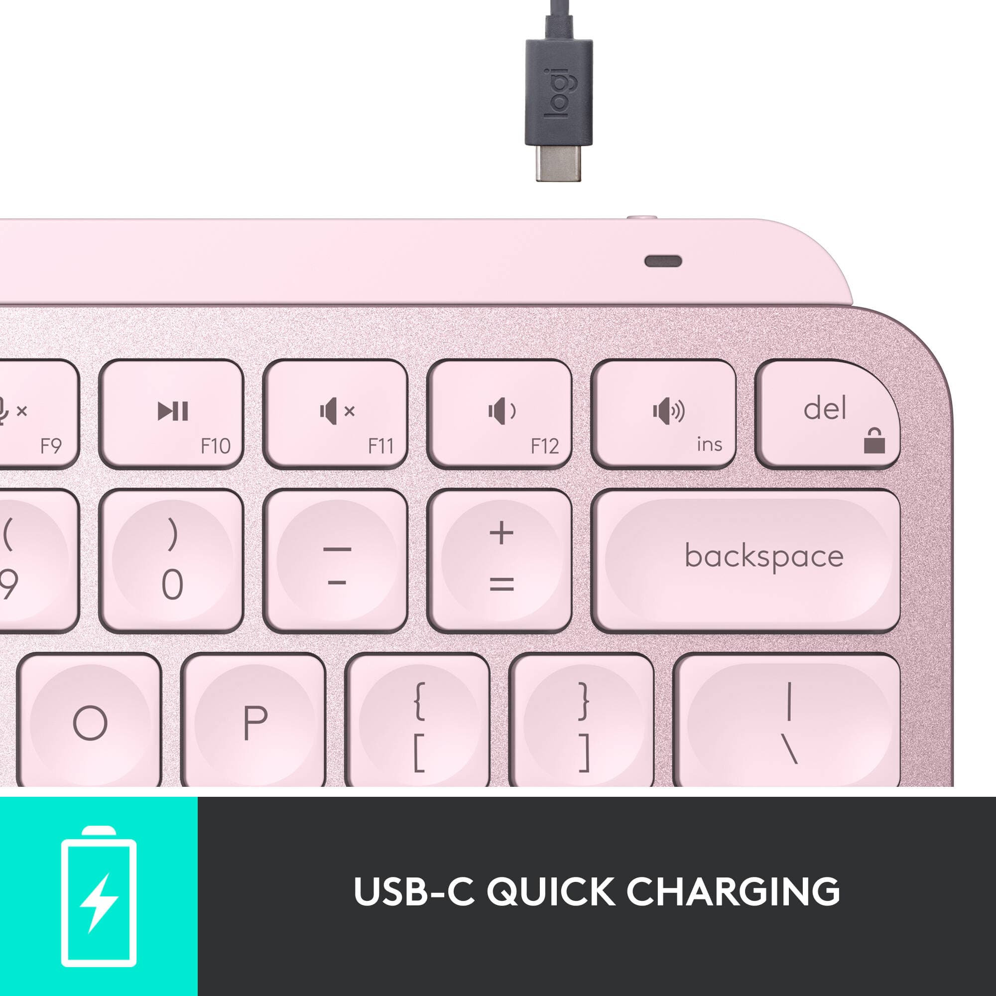 Logitech MX Keys Mini wireless compact keyboard in Rose
