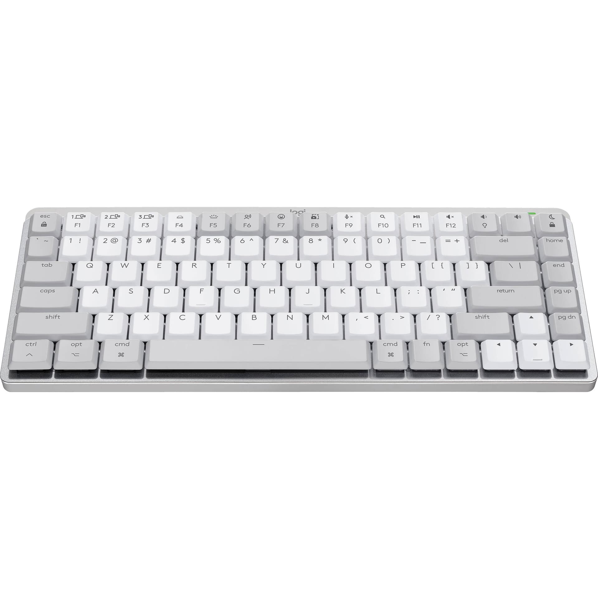 Logitech MX Mechanical Mini for Mac pale grey compact wireless illuminated keyboard