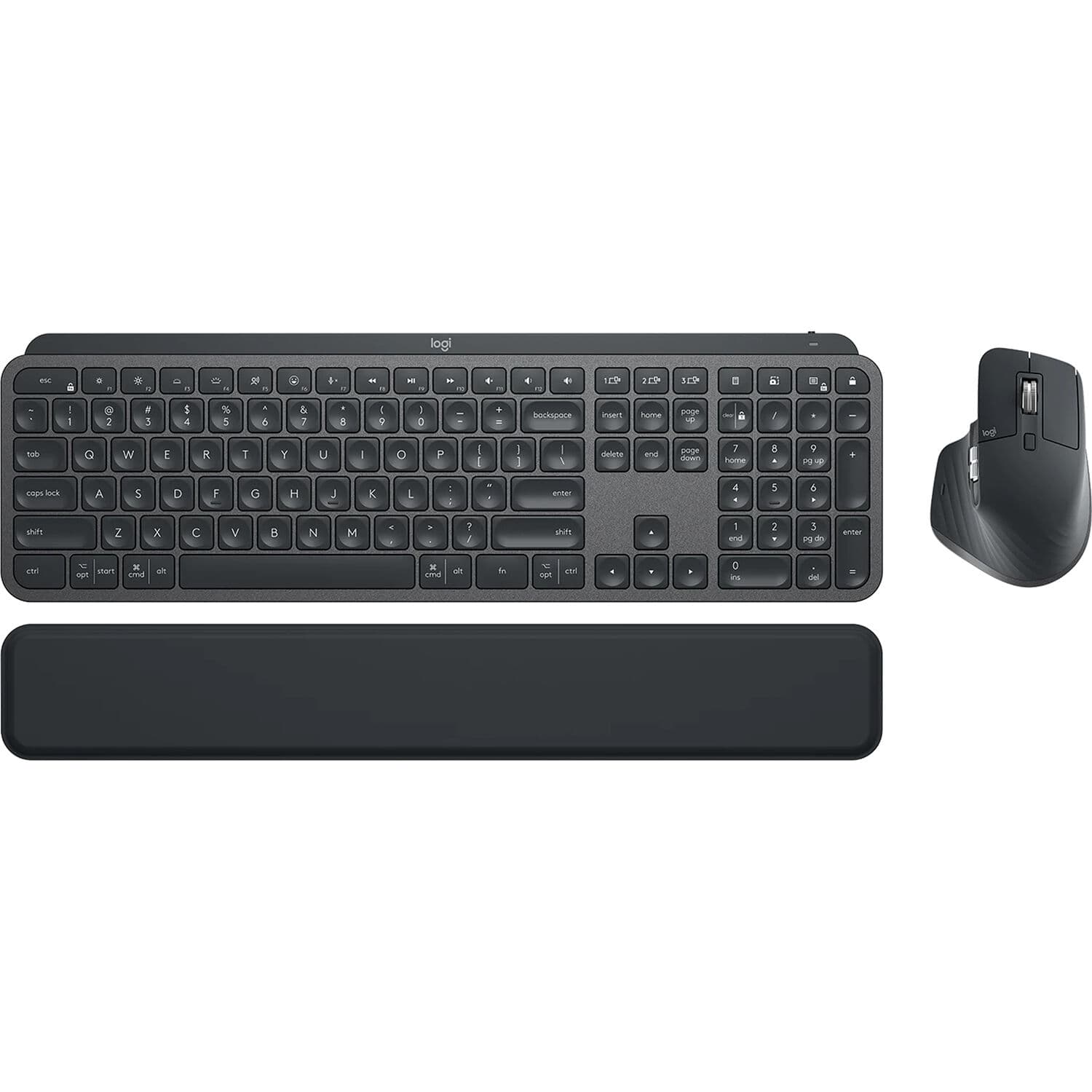 Logitech MX Keys Combo for Business Gen 2 wireless keyboard and mouse set in Graphite
