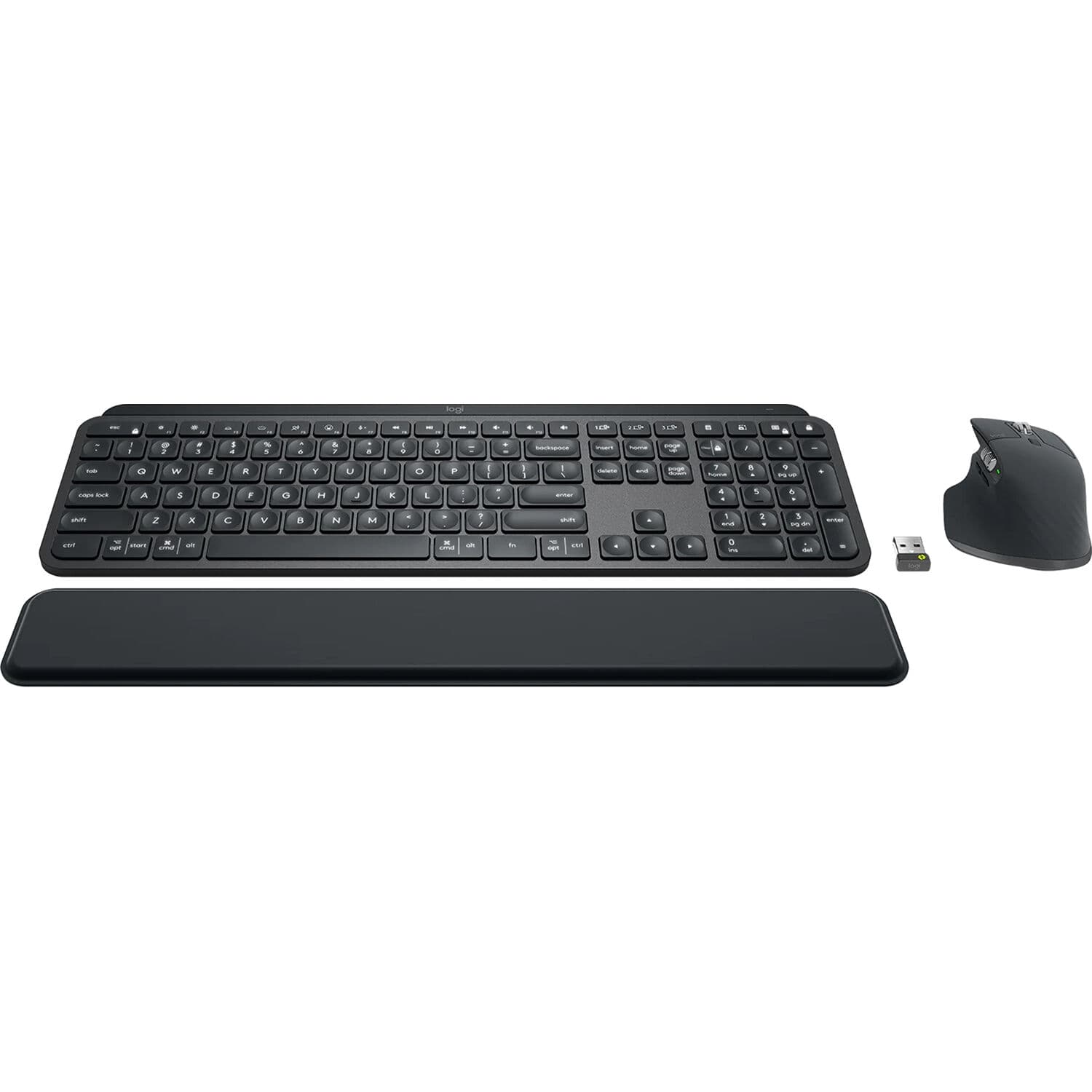 Logitech MX Keys Combo for Business Gen 2 wireless keyboard and mouse set in Graphite