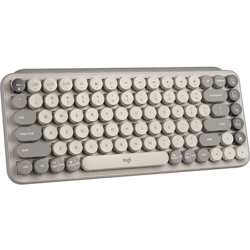 Logitech POP Keys wireless mechanical keyboard in Mist color with compact layout
