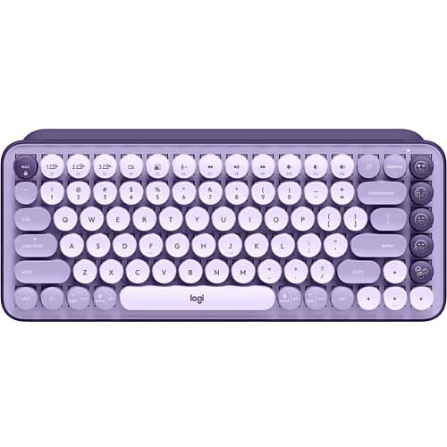 Logitech POP Keys Mechanical Wireless Keyboard in Cosmos with compact wireless design