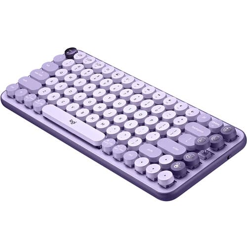 Logitech POP Keys Mechanical Wireless Keyboard in Cosmos with compact wireless design