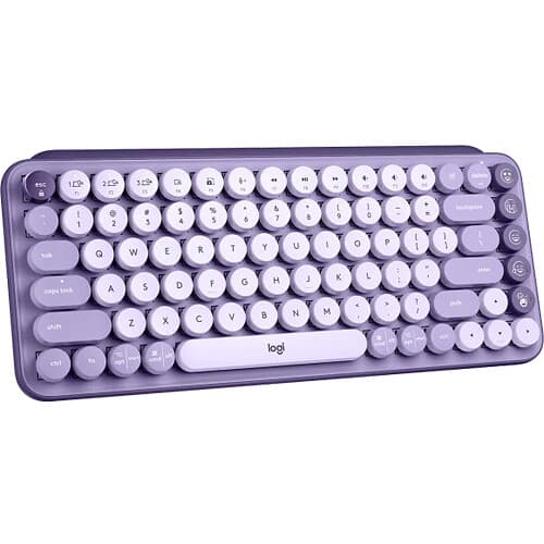 Logitech POP Keys Mechanical Wireless Keyboard in Cosmos with compact wireless design