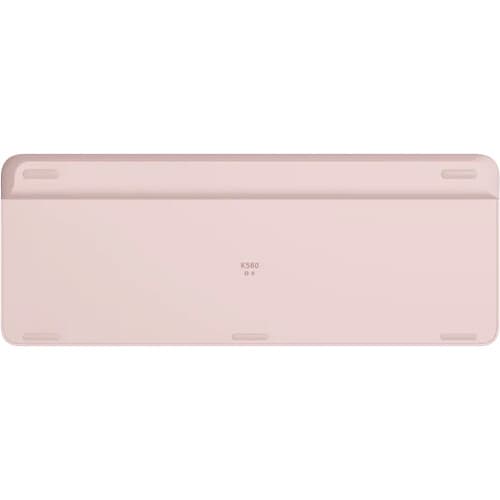 Logitech K585 Slim Multi-Device Keyboard in Rose, compact wireless keyboard for multi-device typing